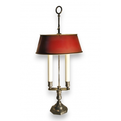 2-light bronze hot-water bottle lamp at Moinat SA – Antiques and home décor