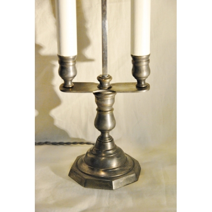 2-light bronze hot-water bottle lamp at Moinat SA – Antiques and home décor