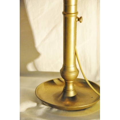  Bougeoir en laiton monté en lampe avec sur  Moinat SA  - Antiquités décoration