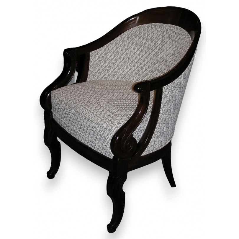 Empire-style gondola armchair. At  Moinat SA  - Antiques and home décor