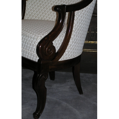 Empire-style gondola armchair. At  Moinat SA  - Antiques and home décor