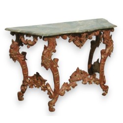 Italian console table, in carved wood. At  Moinat SA  - Antiques and home décor