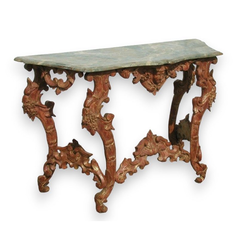 Italian console table, in carved wood. At  Moinat SA  - Antiques and home décor