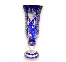 Vase "Raisins" en cristal cobalt