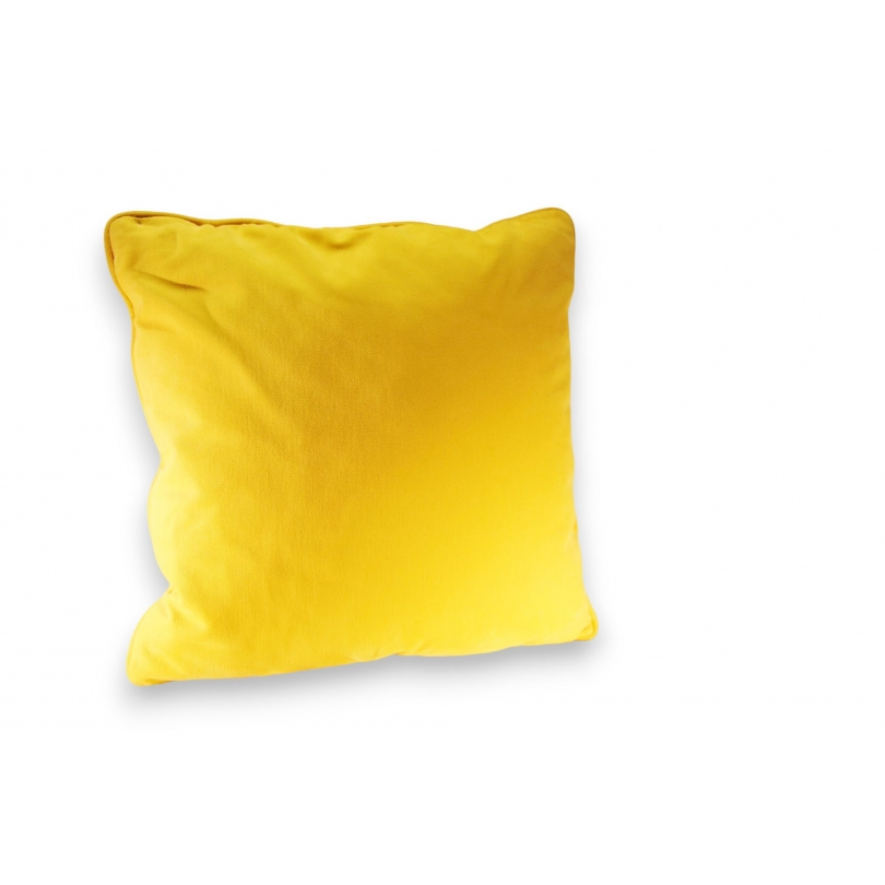 Coussin carré jaune