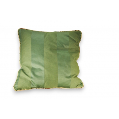 Coussin rayé vert