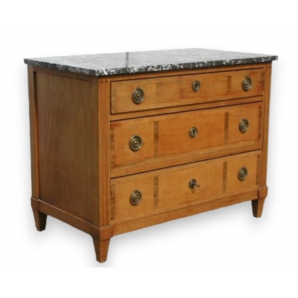 Commode Louis XVI. Dessus marbre gris. sur  Moinat SA  - Antiquités décoration