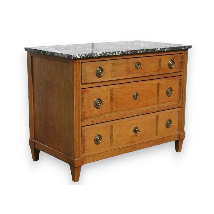  Commode Louis XVI. Dessus marbre gris. sur  Moinat SA  - Antiquités décoration