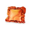 Red silk cushion with a frill at  Moinat SA  - Antiques and home décor