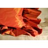 Red silk cushion with a frill at  Moinat SA  - Antiques and home décor