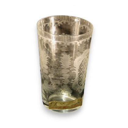 Verre en cristal décor chasse