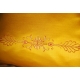 Coussin Directoire en soie jaune