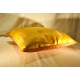 Coussin Directoire en soie jaune