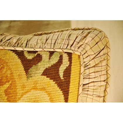 Square cushion made from antique tapestry at  Moinat SA  - Antiques and home décor