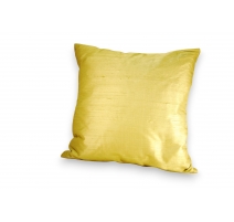 Coussin en soie sauvage verte