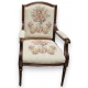 Disque en marbre beige avec support en fer