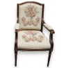 Fauteuil style Louis XVI en acajou avec