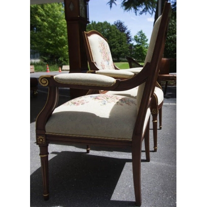 Louis XVI-style mahogany armchair by Moinat SA – Antiques and interior design