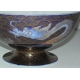 Bol à fond bleu, décor doré avec dragon