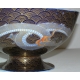 Bol à fond bleu, décor doré avec dragon