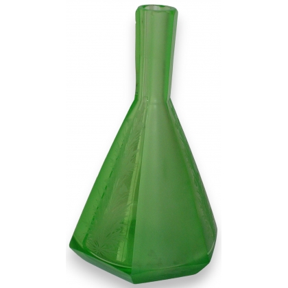 Vase soliflore vert à décor de