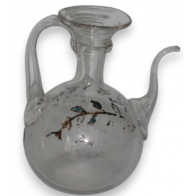 Decanter, made of blown and enamelled glass. From  Moinat SA  - Antiques and home décor