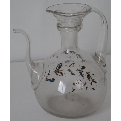 Decanter, made of blown and enamelled glass. From  Moinat SA  - Antiques and home décor