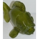 Poisson vert, en verre soufflé. Ouraline