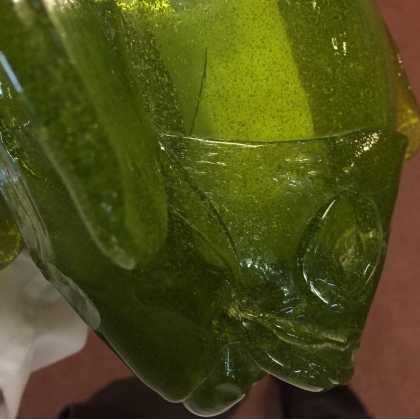 Green fish, made of blown glass. Signed ‘Moinat SA’ – Antiques and decorative items
