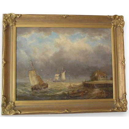 Tableau \"Bord de mer en Hollande\"