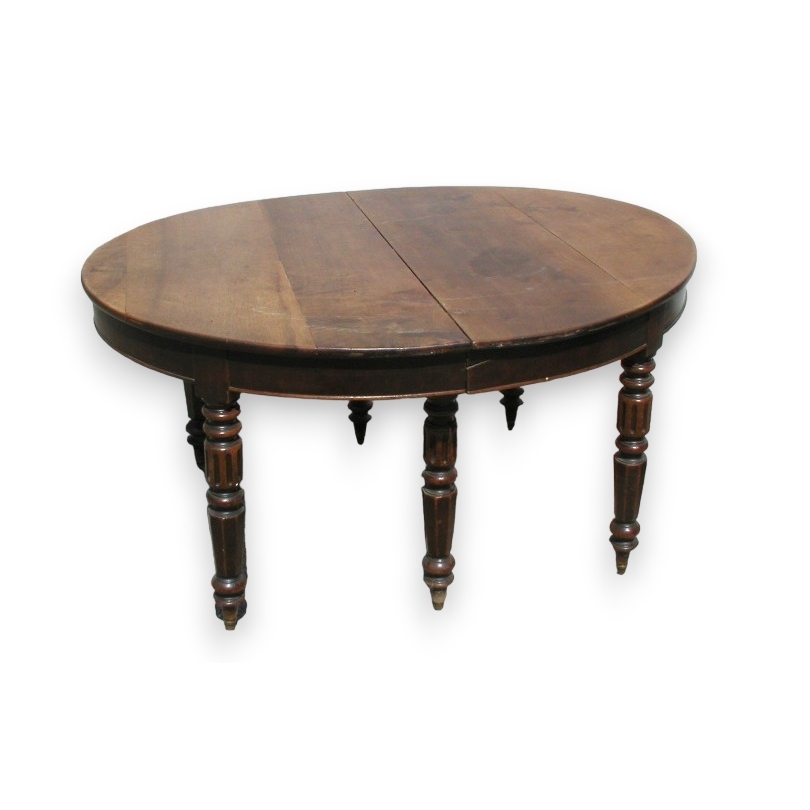  Table de salle à manger ovale à 6 pieds ronds. sur  Moinat SA  - Antiquités décoration