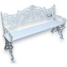 Banc \"Lierre\" en fonte d\'aluminium blanche