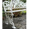 Banc \"Lierre\" en fonte d\'aluminium blanche