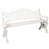 Banc \"Lierre\" en fonte d\'aluminium blanche