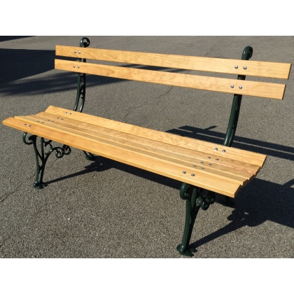 Banc \"Lorraine\" en fonte verte