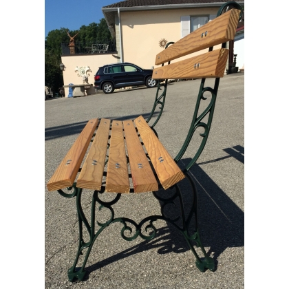 Banc \"Lorraine\" en fonte verte
