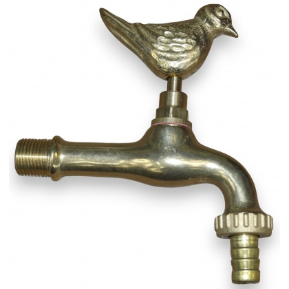 Robinet \"Oiseau\" en laiton poli