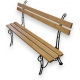 Banc "Touraine" en fonte d'aluminium
