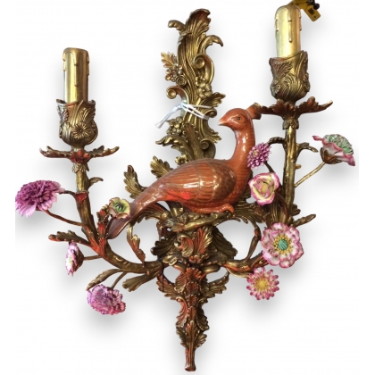 'Parrot' wall light, left-hand version, 2 lights, by Moinat SA – Antiques and home décor