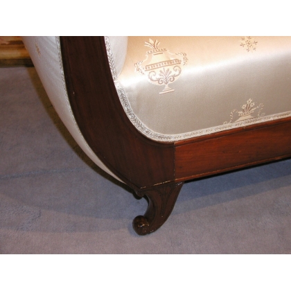 Empire-style recamier upholstered in fabric. Available from  Moinat SA  - Antiques and home décor