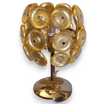  Lampe de table "Star" en cristal doré sur  Moinat SA  - Antiquités décoration