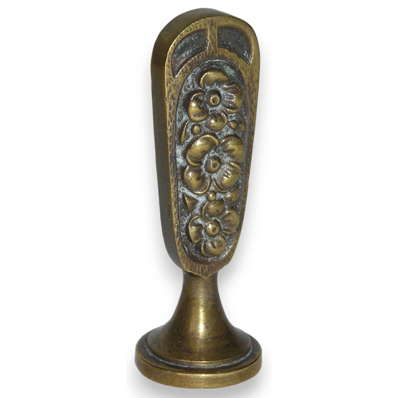  Sceau "HH" en bronze avec décor floral sur  Moinat SA  - Antiquités décoration