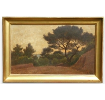 Tableau "Vue de Provence", signé POTTER.