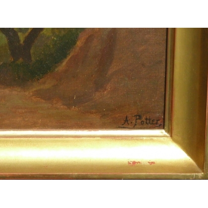 Paintings | Painting entitled ‘View of Provence’, signed POTTER. Moinat SA  – Antiques and home décor