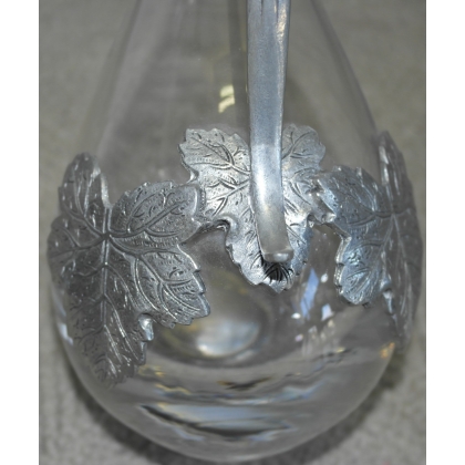 Crystal carafe with handle and neck at  Moinat SA  - Antiques and home décor