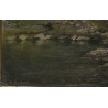 Paintings | Oil on cardboard painting "Gorge du Moinat SA  - Antiques and home décor