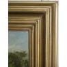 Paintings | Oil on cardboard painting: ‘A Farm in Moinat SA’ – Antiques and Decor