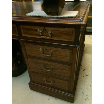  Bureau partner double-face en acajou, sur  Moinat SA  - Antiquités décoration