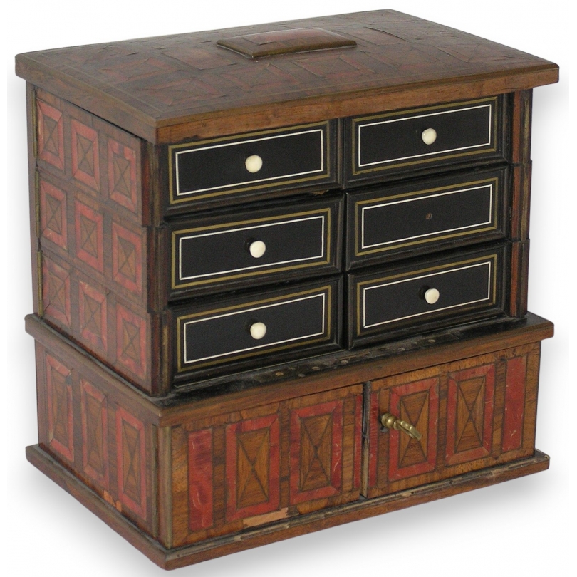 Miniature cabinet with 8 drawers, by Moinat SA – Antiques and home décor