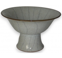 Coupe à offrande craquelée en porcelaine